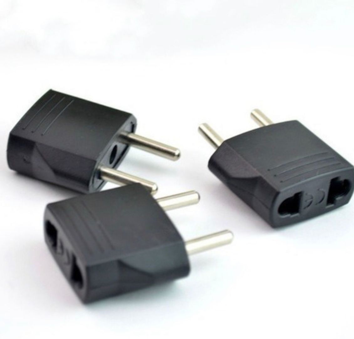 Adaptador Enchufe Universal Europeo Americano Negro