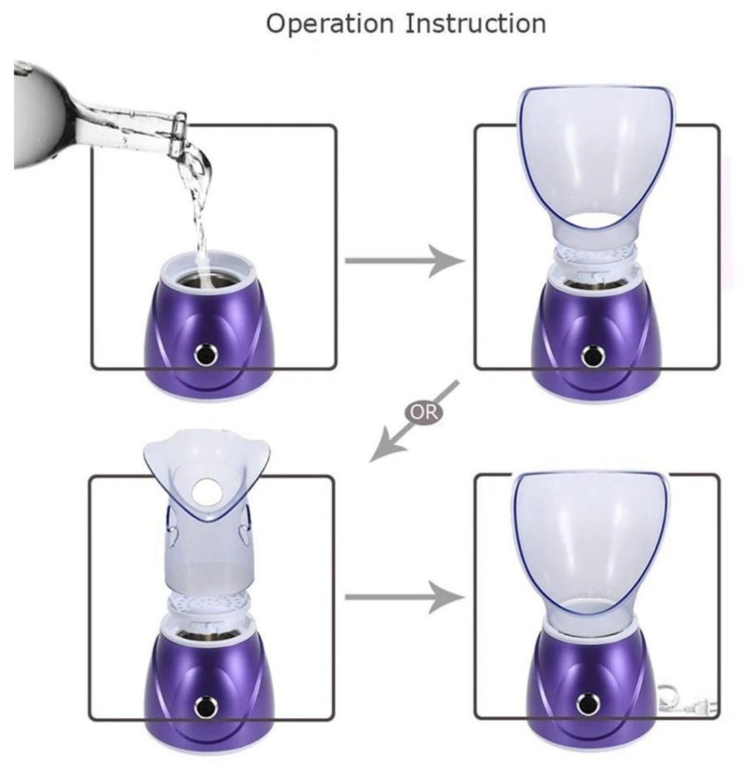 Limpiador Facial Nasal Piel Vaporizador Inhalador Sauna Spa