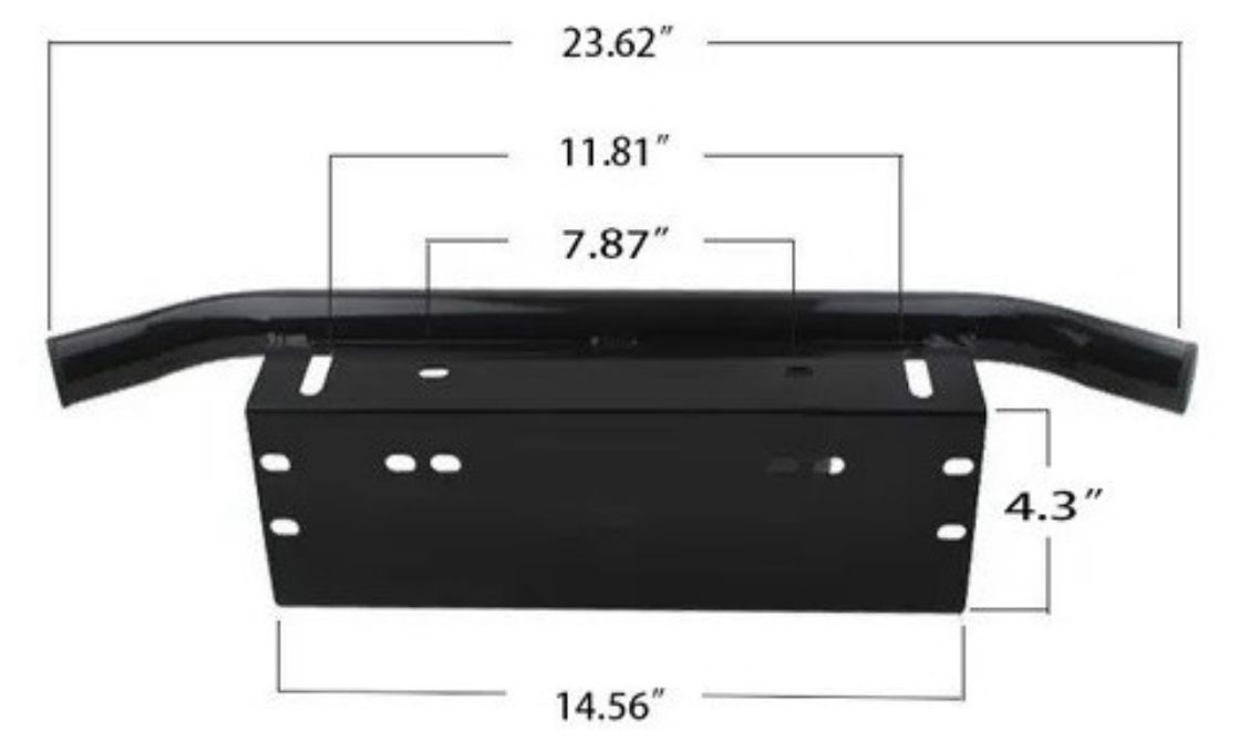 Base Soporte  Focos O Barra Led / Porta Patente Negro Metal