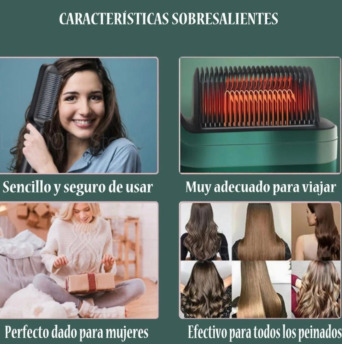 Cepillo Alisador Rizador Ionico De Cabello Multifuncional