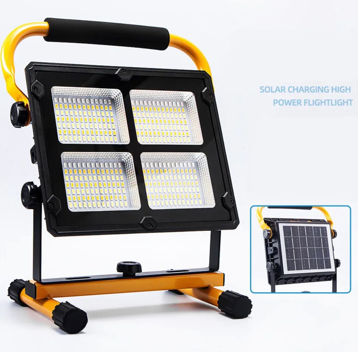 Foco Proyector Led Recargable Portátil Trabajo Solar