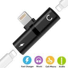 Adaptador Lightning iPhone 2x1 Audífonos Y Cargador