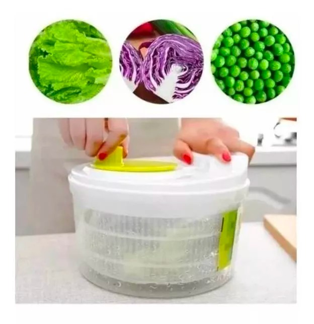 Centrifugador De Verduras Escurridor Lechuga Fruta Secadora