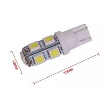 Par Ampolletas Led T10 5050 Blanco Cola De Pescado 9 Smd