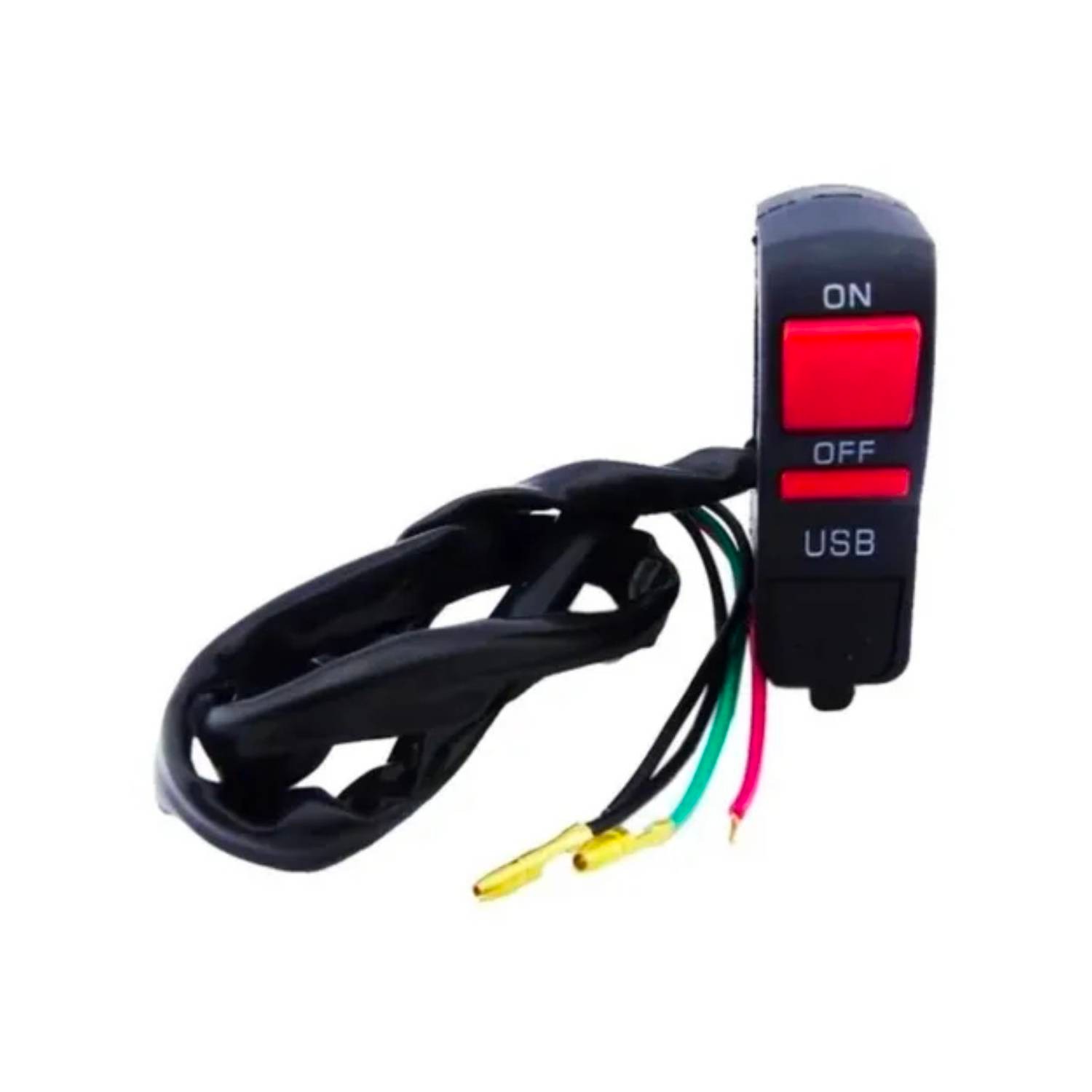 Botón Switch On/off Con Usb Para Moto Para Manubrio