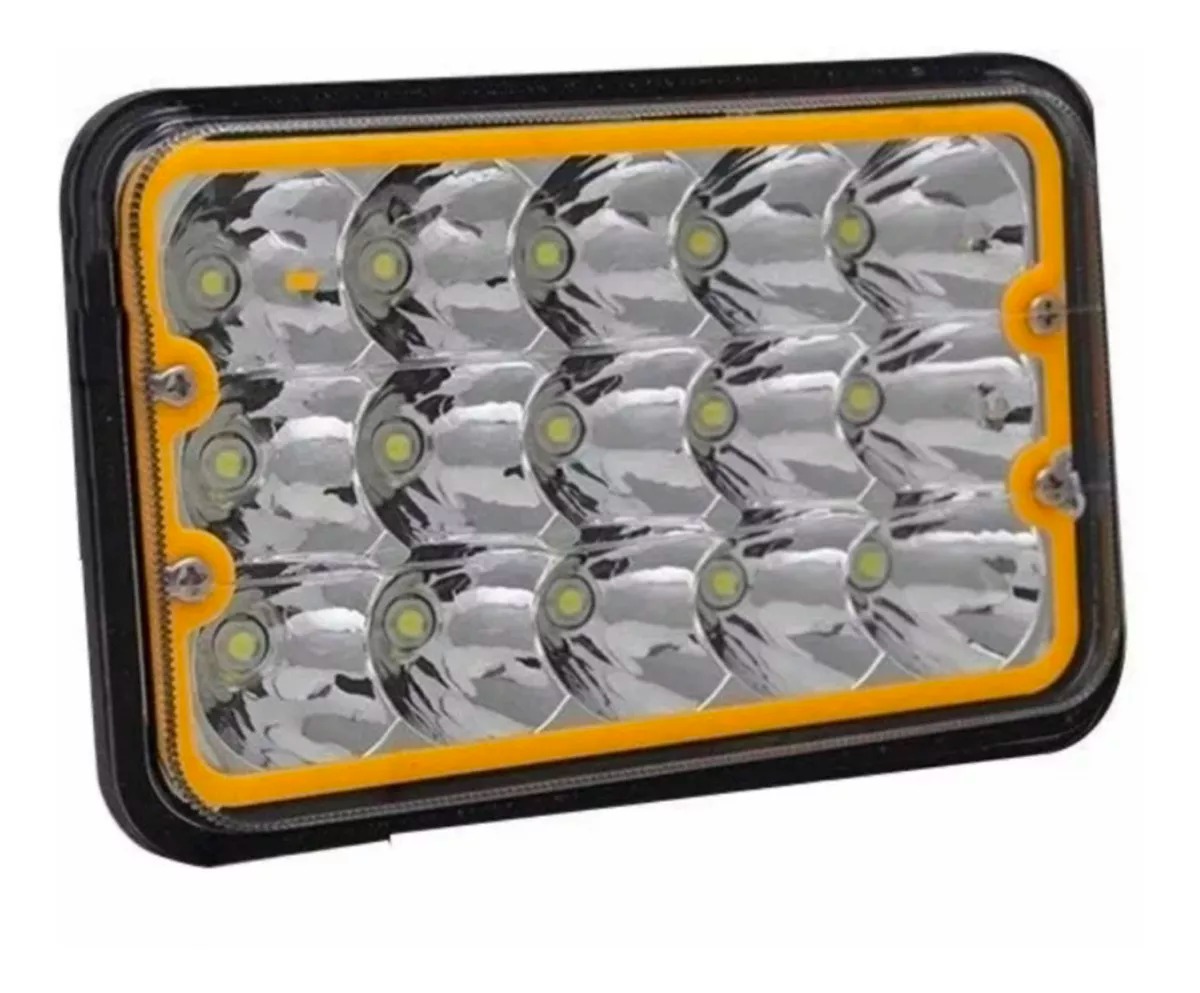 Foco Led Rectangular H4 Alta Baja Ojo Angel 5 Pulgada pack