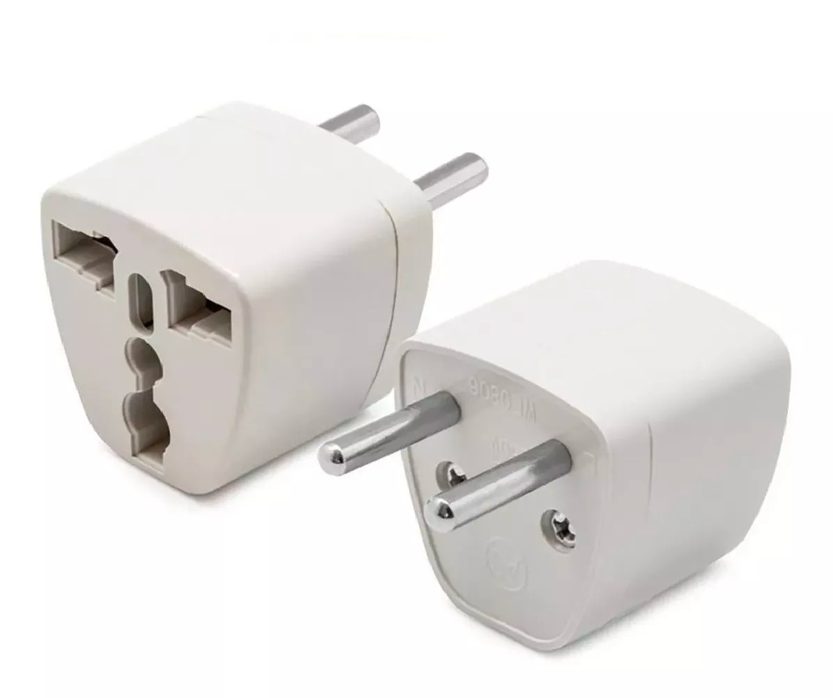 Adaptador Enchufe Universal 2 Patas Redonda Plana Chile/eur