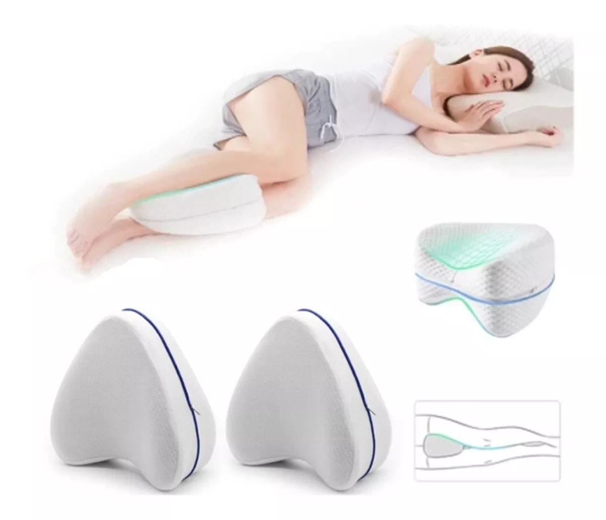 Almohada Pierna Dormir Memory Cama Cadera Espalda