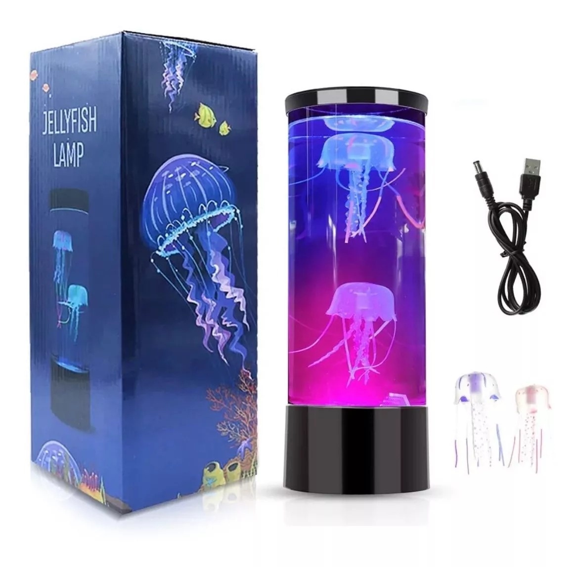 Lámpara Medusa Luz Led Decorativa 6 Colores 3d Usb