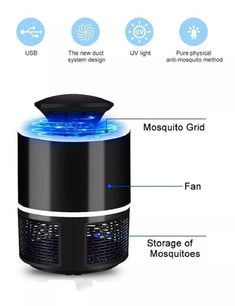 Lampara Eléctrica Mata Mosquitos Y Zancudos