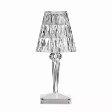 Lampara De Mesa Velador Diamante Tactil Usb