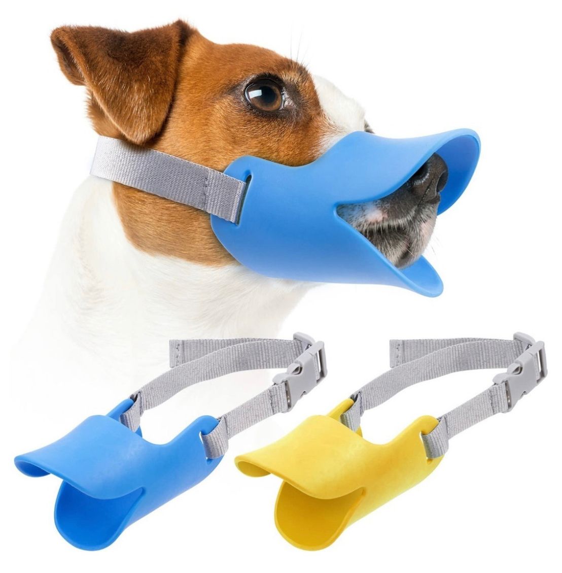 Bozal Protector Seguridad Para Perros Flexible Diseño Pato