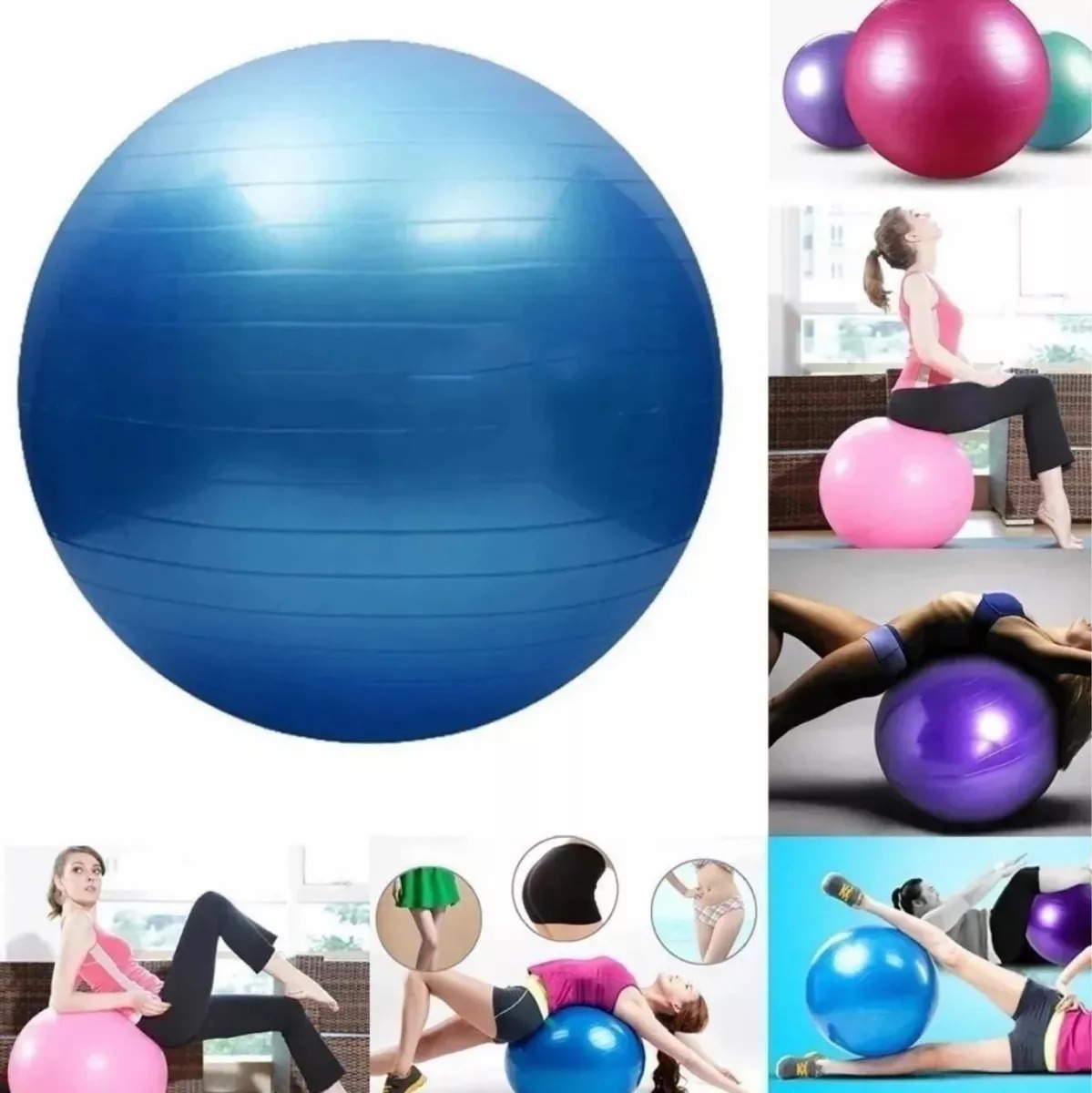 Pelota Balon 75 Cm Yoga Pilates + inflador pelota