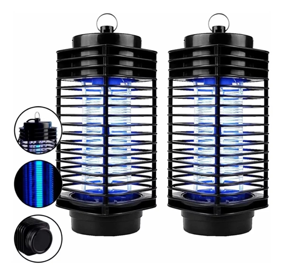 Pack X2 Farol Mata Mosquitos Con Luz Uv Mata Mosca Farol