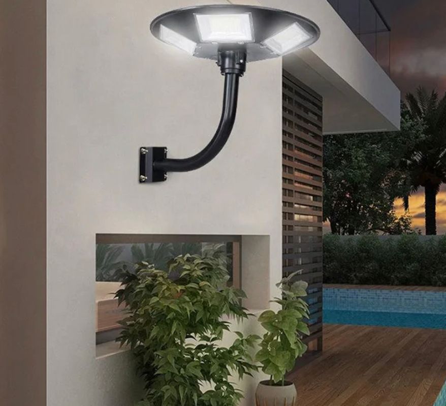 Soporte Poste Alumbrado Focos Led Solares pared