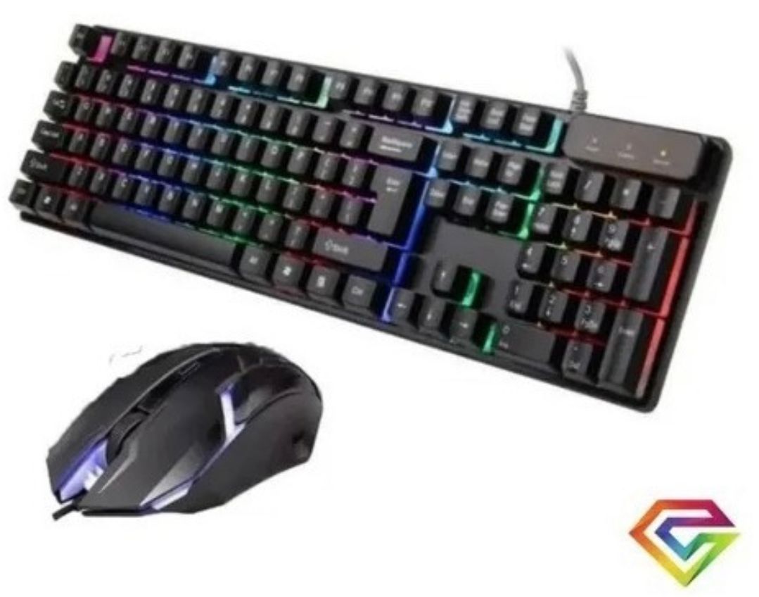 Pack Teclado Y Mouse Gamer Led Rgb Retroalimentado