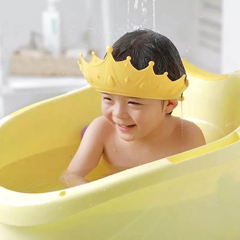 Visera Para Baño De Bebés Y Niños Ajustable Gorro Protector