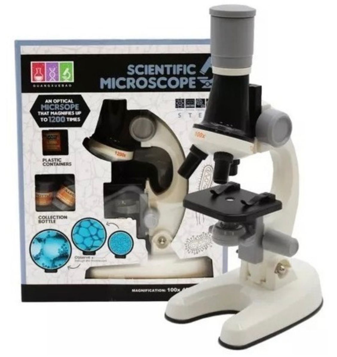 Kit De Ciencia Para Niños Microscopio Juguete Educativo