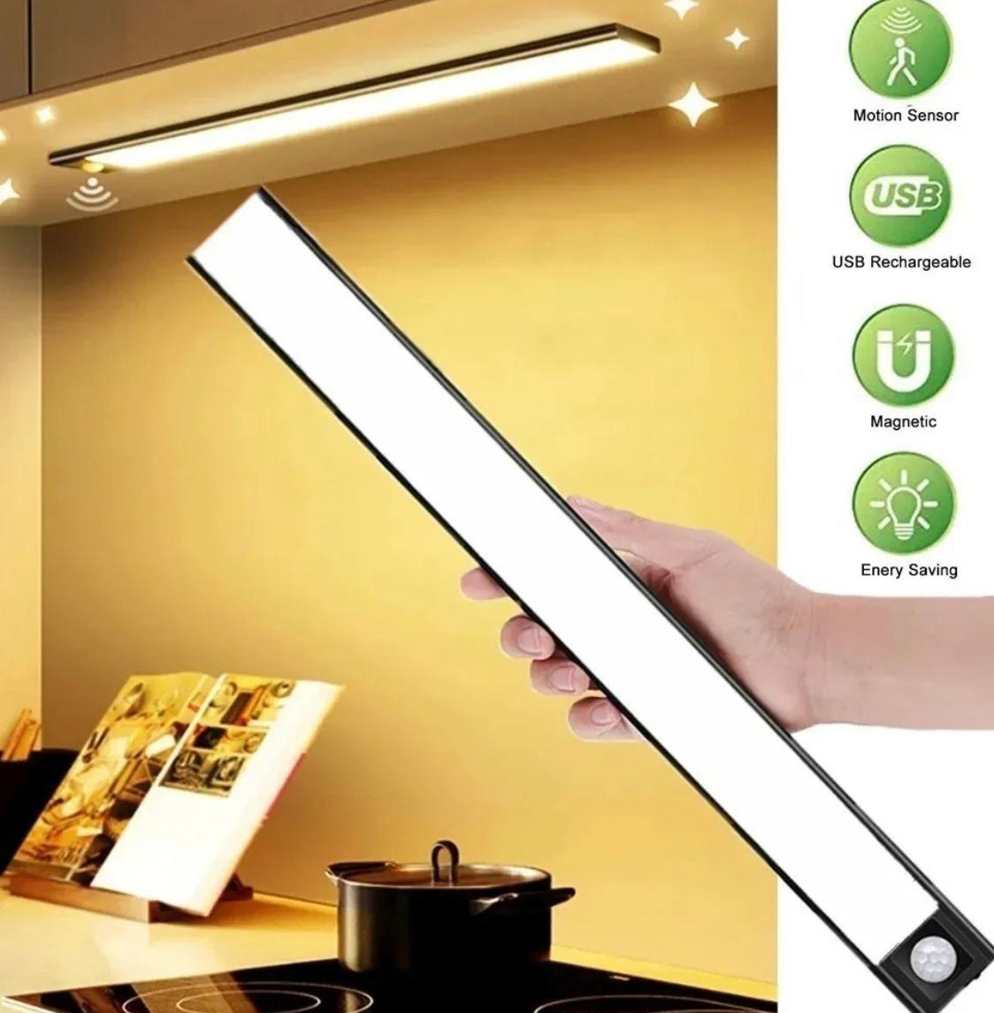 Luz Barra Led Recargable Sensor Movimiento Multiuso