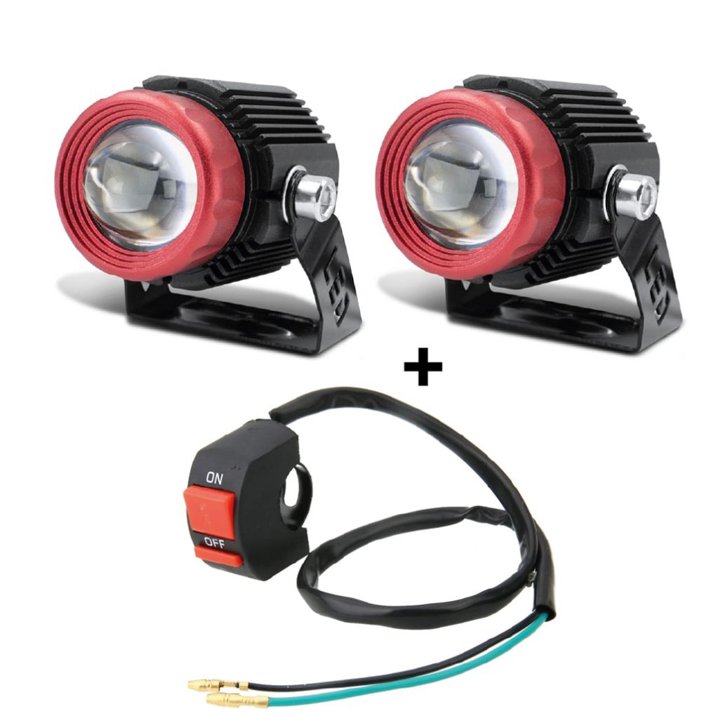 Neblineros Led Para Motos  láser bicolor + boton