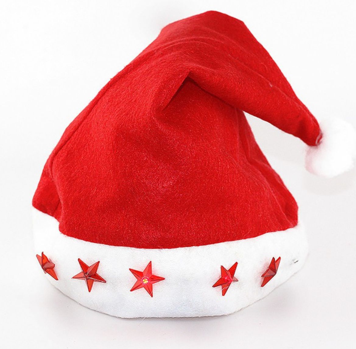 Gorro Viejo Pascuero Premium Navidad con luz