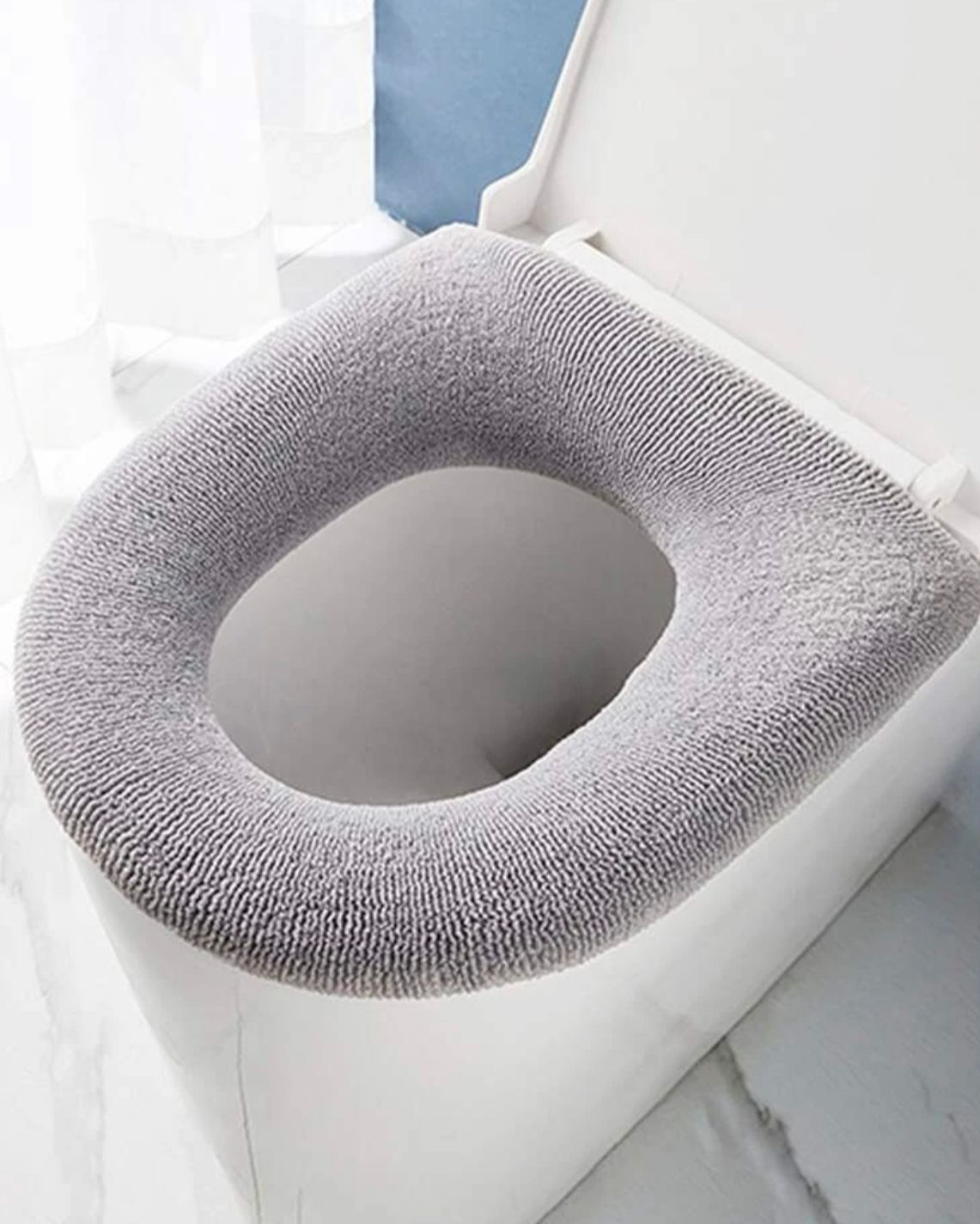 Cubre Asiento Funda Lavable Cálida Inodoro Taza Wc Baño