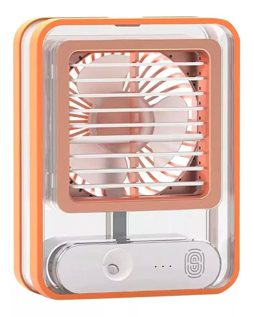 Mini Ventilador De Carga Usb Luz De Agua De Pulverización