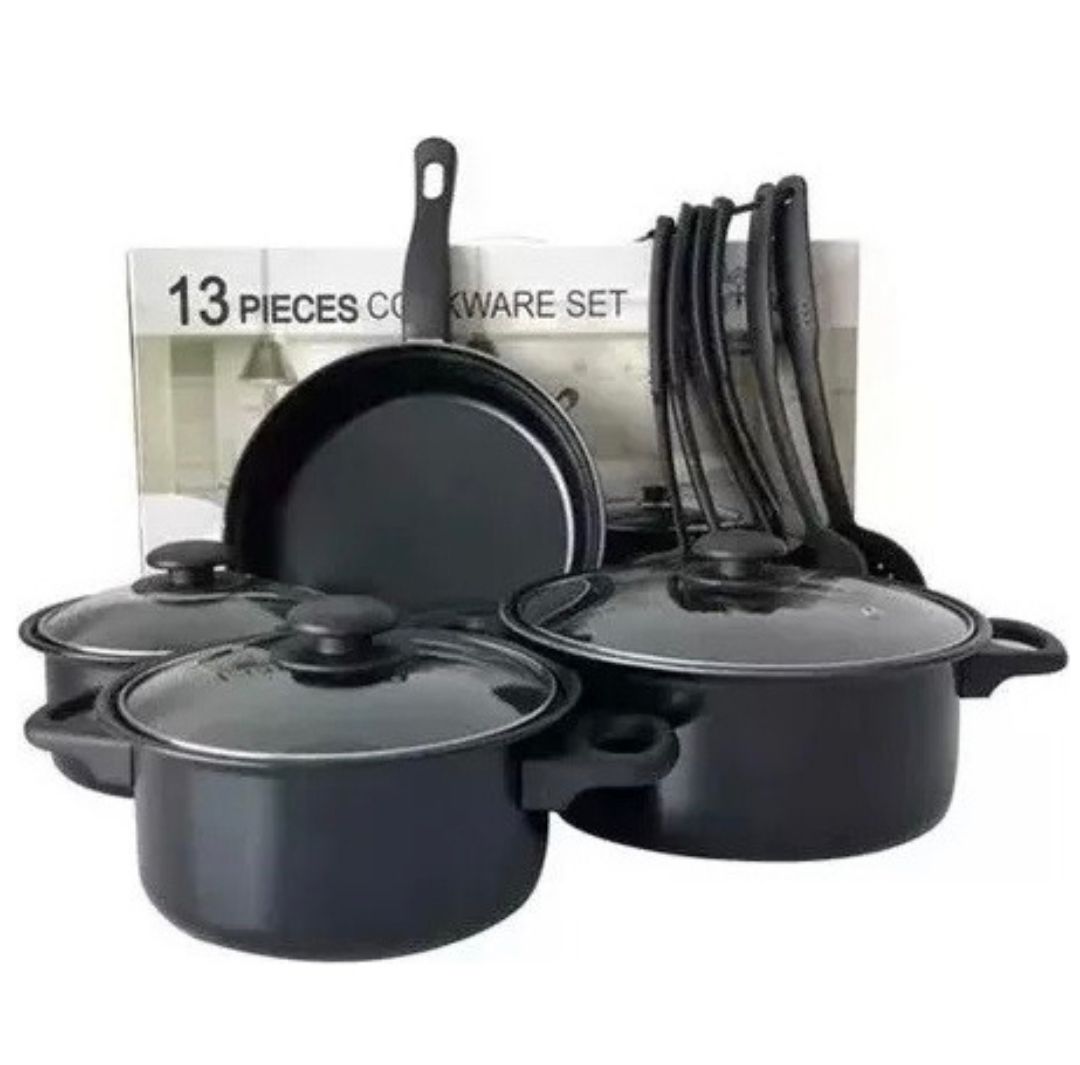 Ollas Antiadherente Set De 13 Utensilio Para El Hogar Cocina