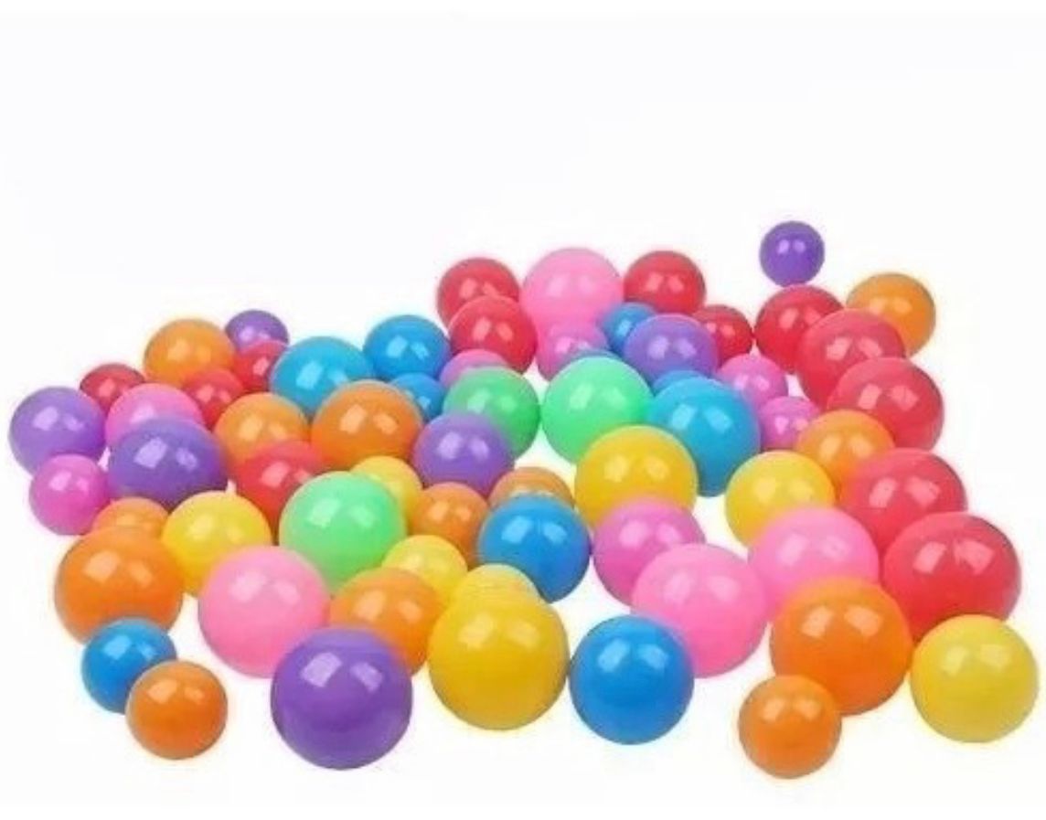 Pack 50 Pelotas Plásticas Para Piscina Colores Surtidos