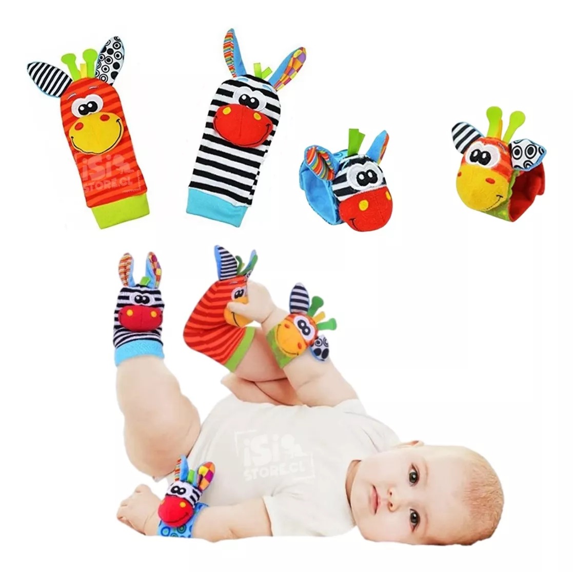 Set Calcetines Y Pulseras Estimulante Sensorial Bebe