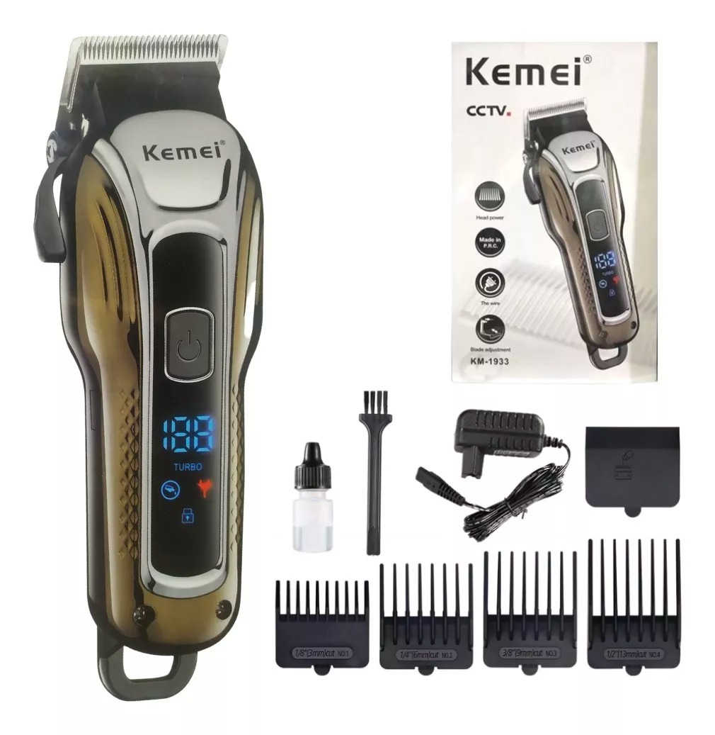 Cortadora De Pelo Kemei Km-1933 Bronce 100v/240v