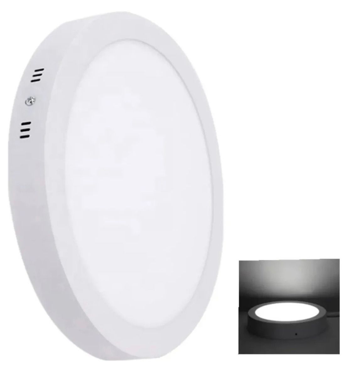 Foco Panel Led Plafon Sobrepuesto Redondo Luz Blanco Fria