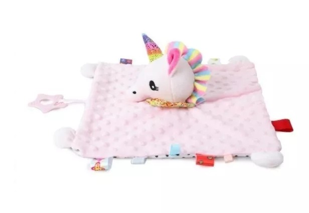 Tuto Apego unicornio Calmante Suave Con Mordedor Para Bebé