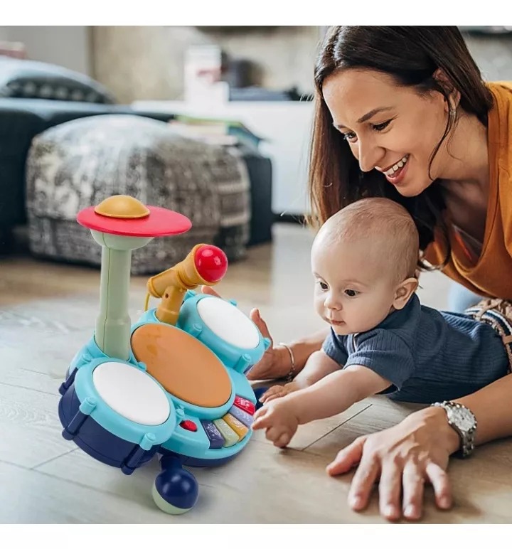 Bateria Para Bebe Touch Con Piano Y Microfono