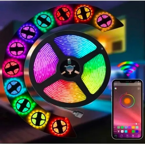 Cinta Tira Led Luz Rgb 5050 Usb 5v Bluetooth 5 Metros