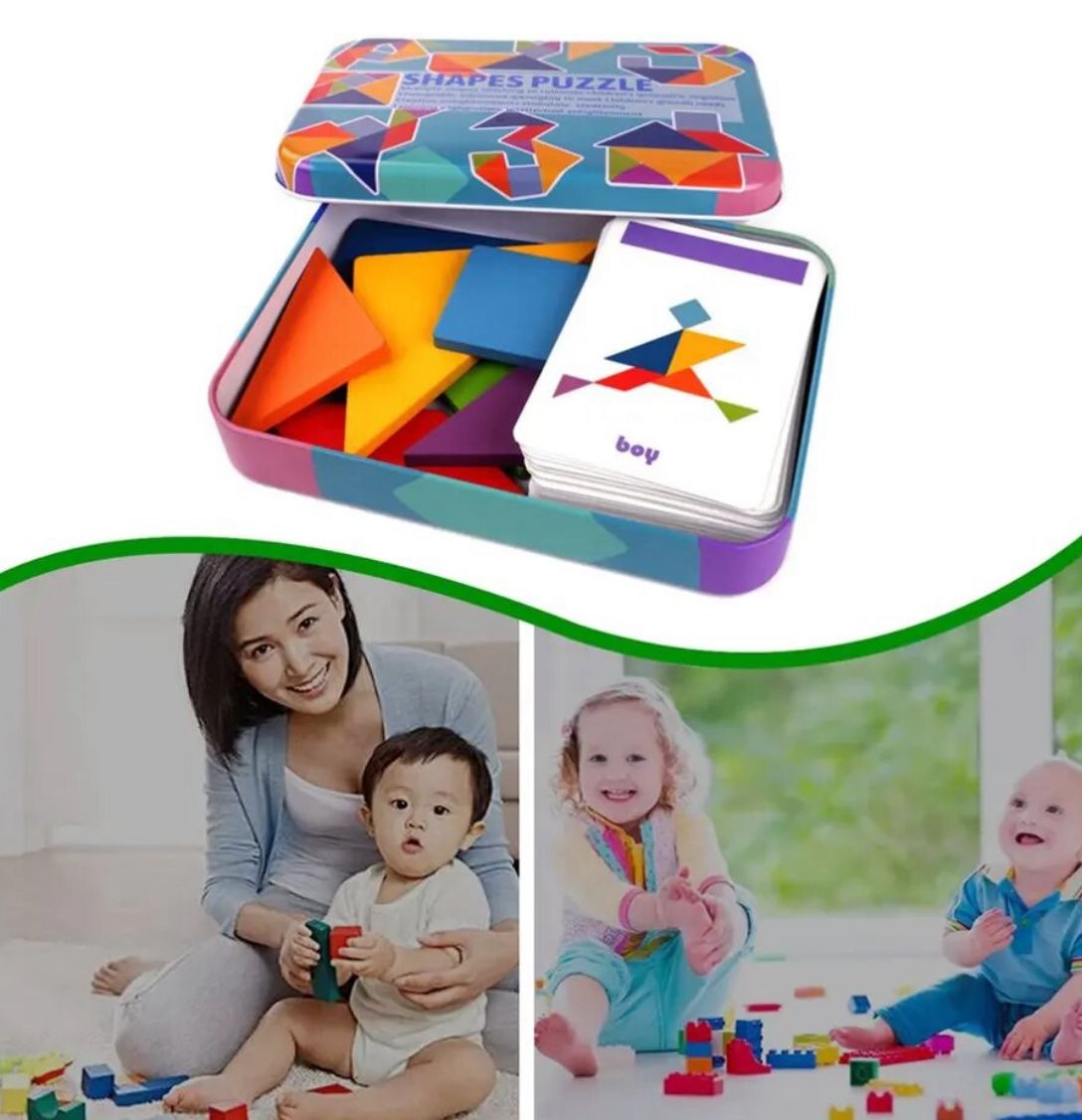 Tangram Rompecabezas Infantil Para Niños Juego Montessori