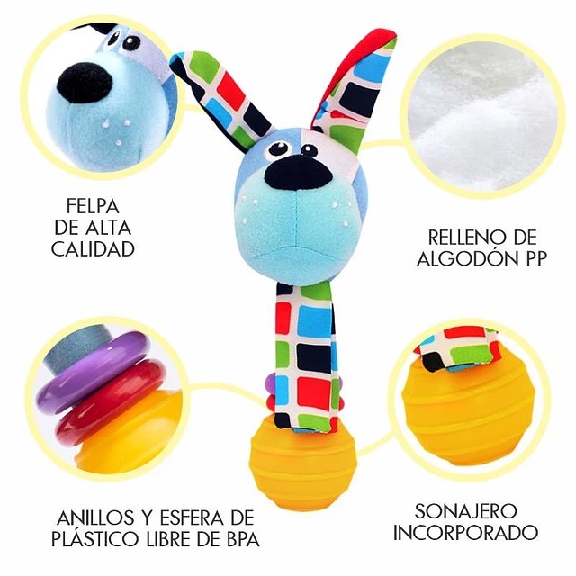 Sonajero Peluche Para Estimulación Temprana Bebé