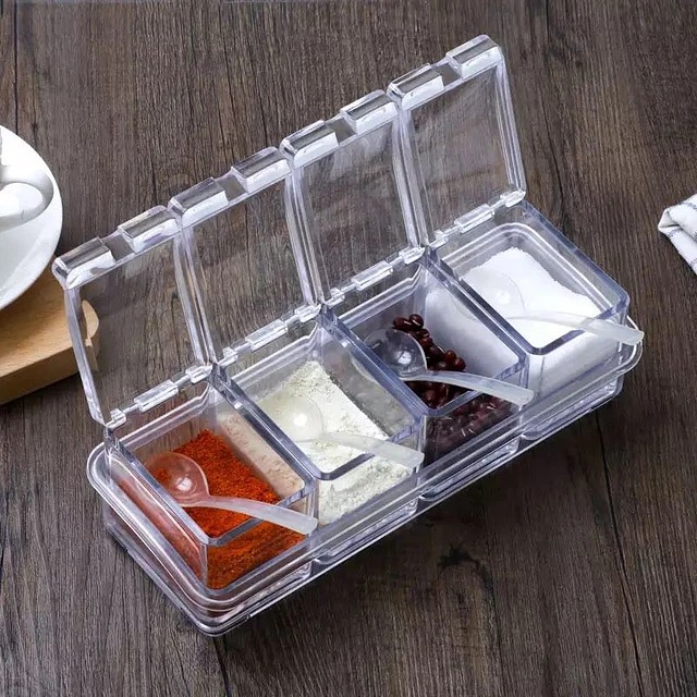 Especieros Frascos Condimentos Cocina Organizador Color Transparente