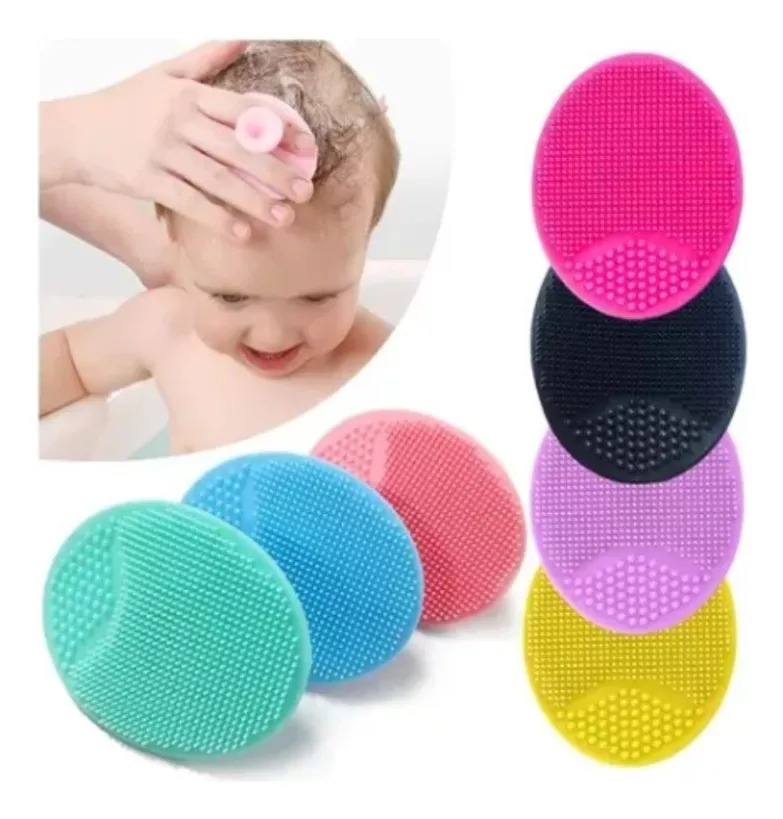 Cepillo De Silicona Para Bebé Libre De Bpa Ducha Baño Masaje