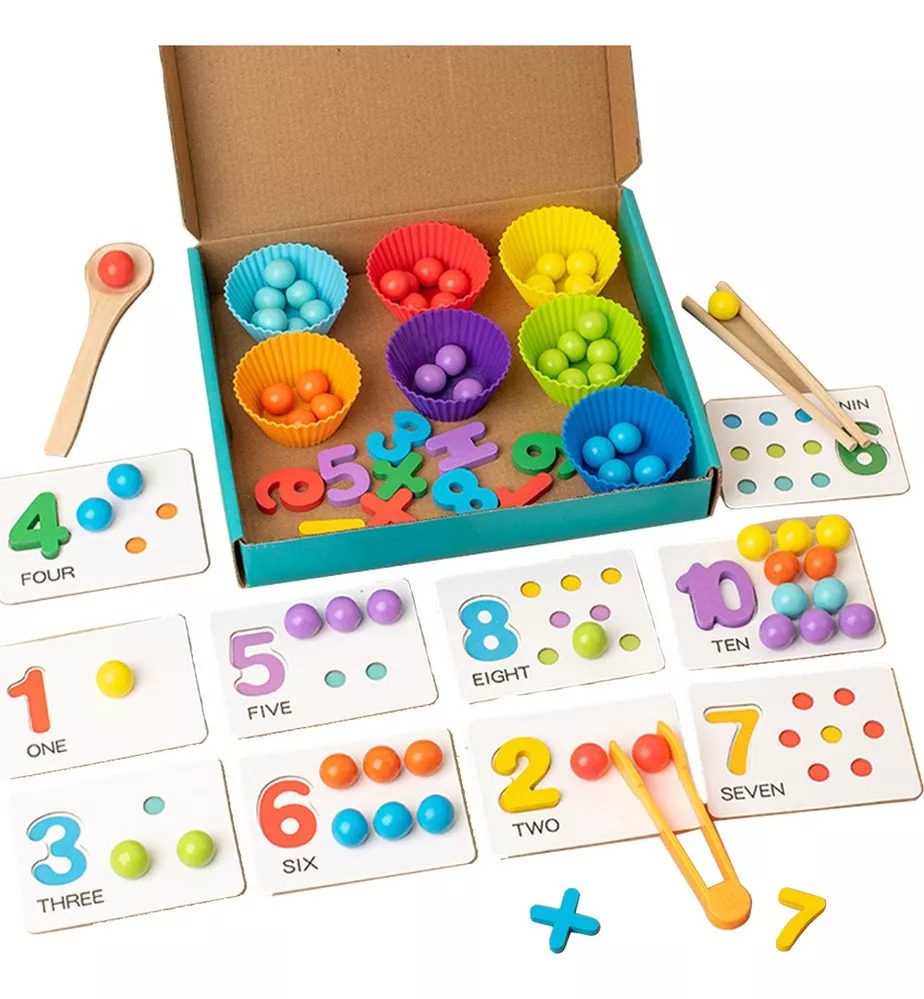 Cuenta Conteo Juguete Montessori Material Didáctico Cognitivo