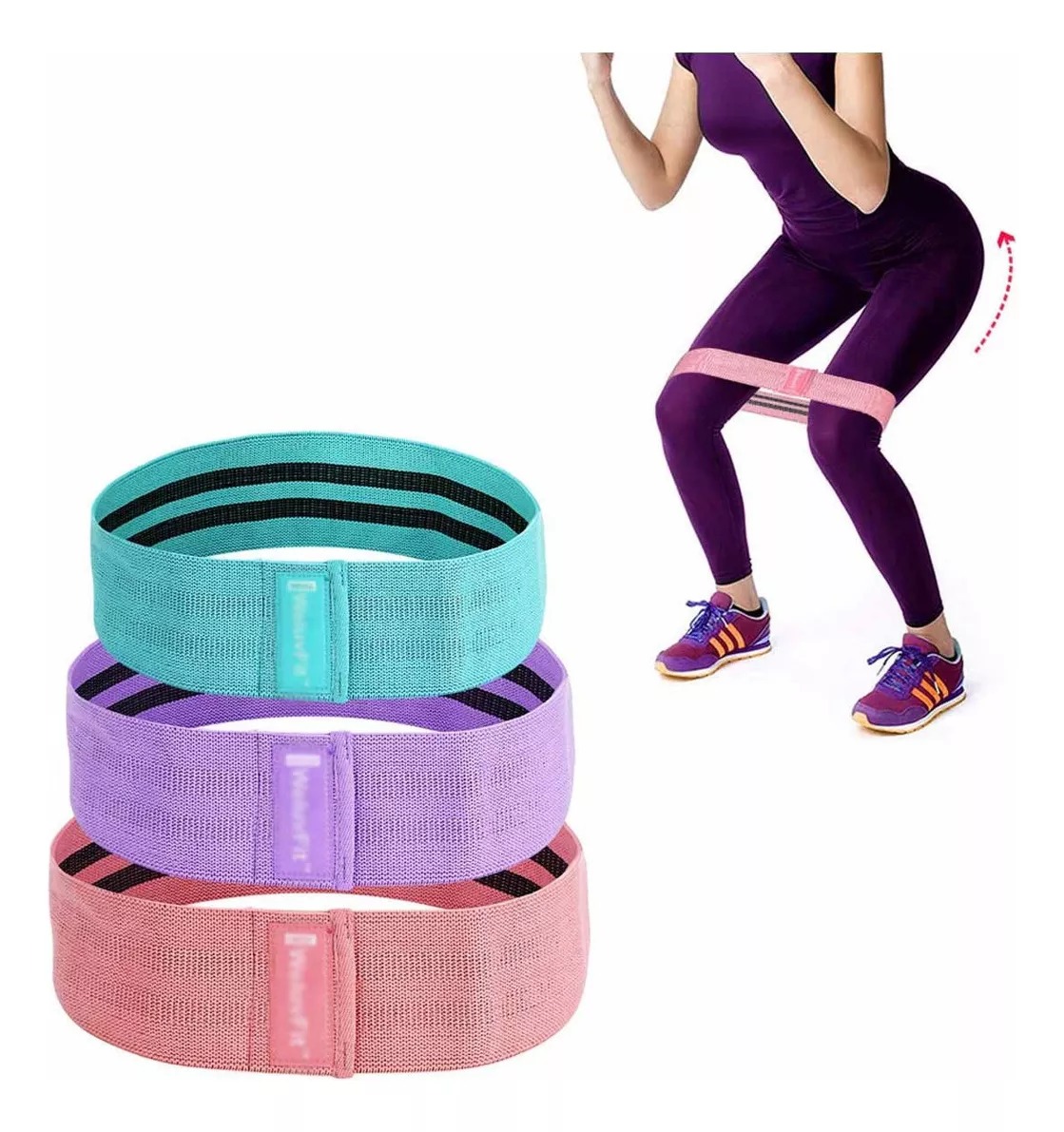 Bandas Elásticas Ejercicio Pro 3 Pcs De Tela Yoga