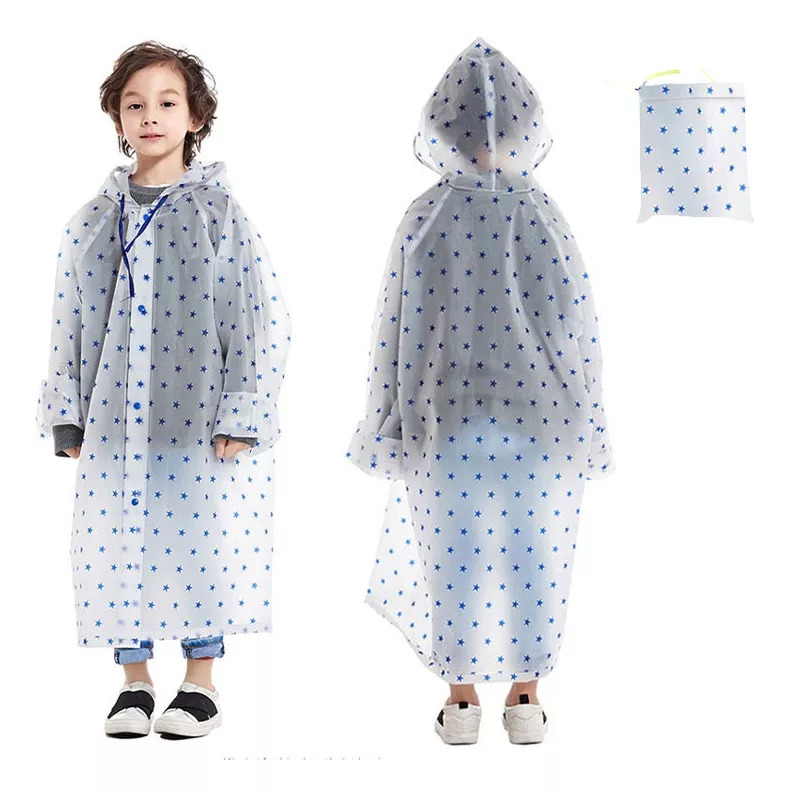 Poncho Niño Impermeable Capa Lluvia Viento Standar Gorro