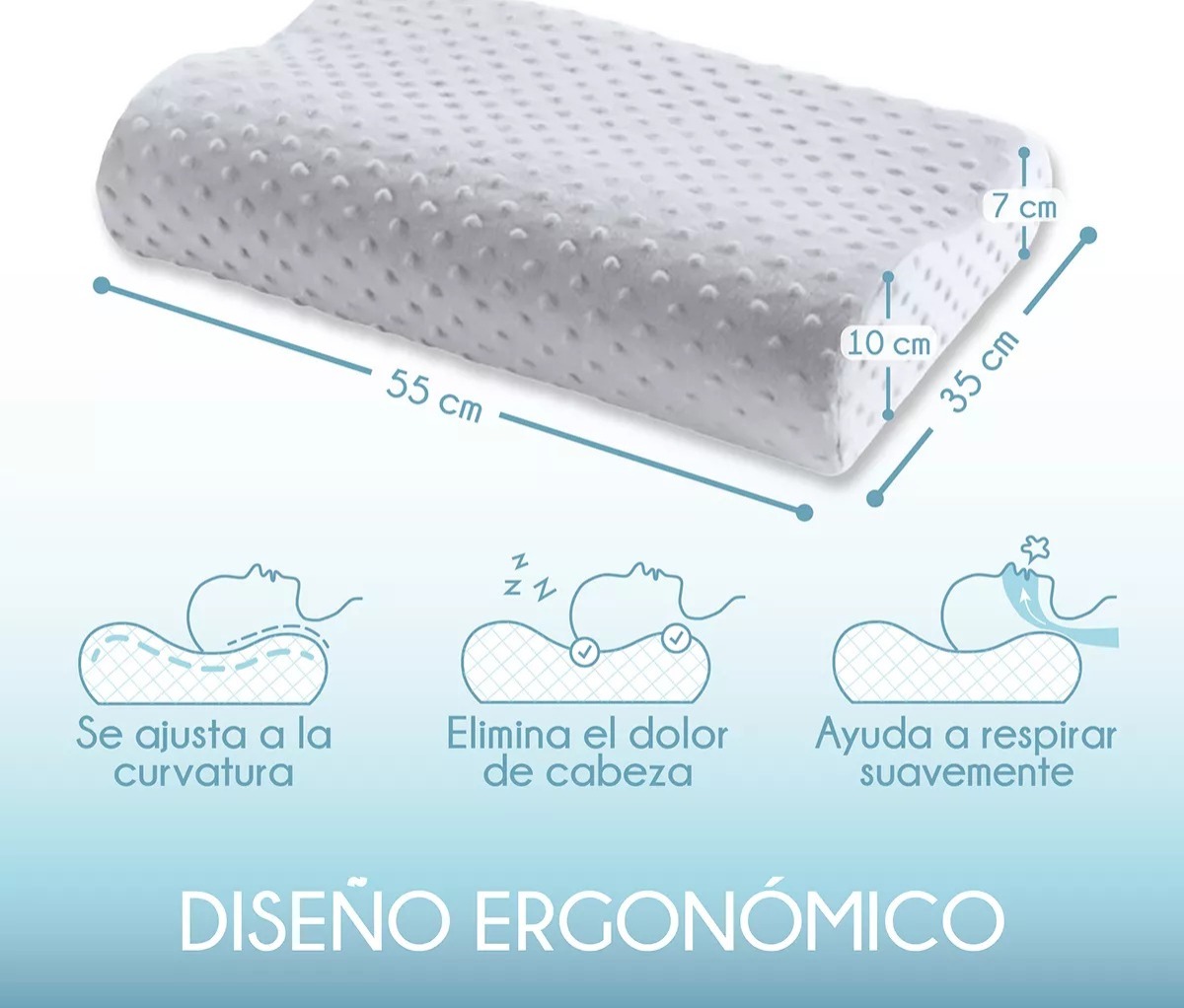 Almohada Ortopédica Cervical Terapéutica Con Memoria