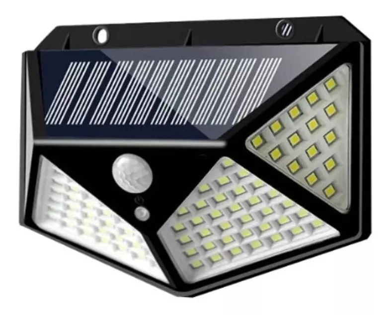 Foco Solar 100 Led Sensor Movimiento De Exterior Pared