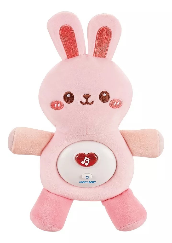 Juguete Conejito Sonajero Con Luces Música Y Colgador Niños