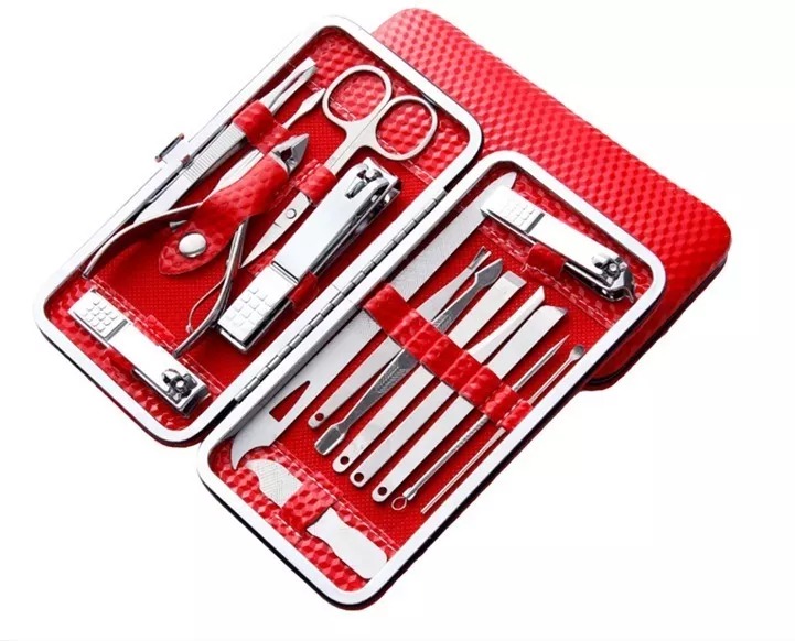 Set Manicura Set Pedicure Corta Uñas Lima Cuticulas 16pcs