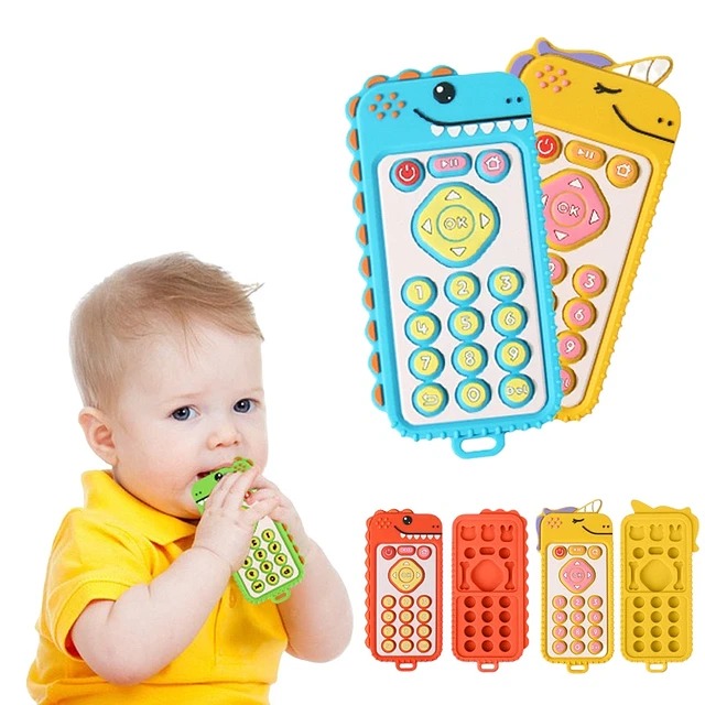 Mordedor Sensorial Silicona Bebé Control Libre Bpa dino