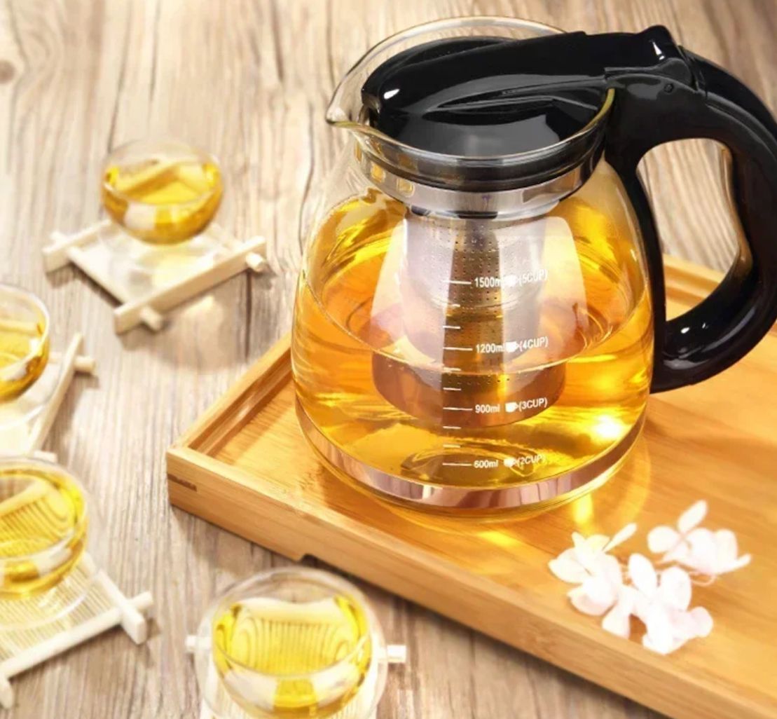 Hervidor infusor de vidrio de 750 ml  tetera de cocina