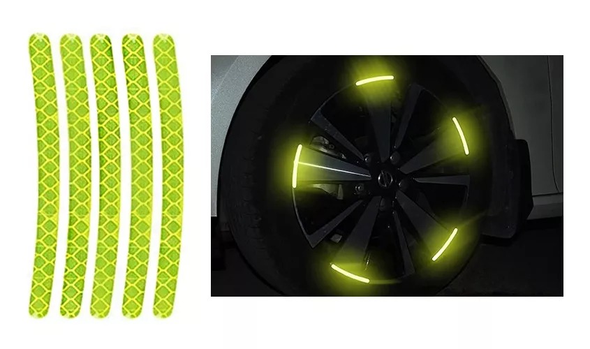 Pegatinas Reflectantes X14 Para Llantas Auto Moto Bicicleta