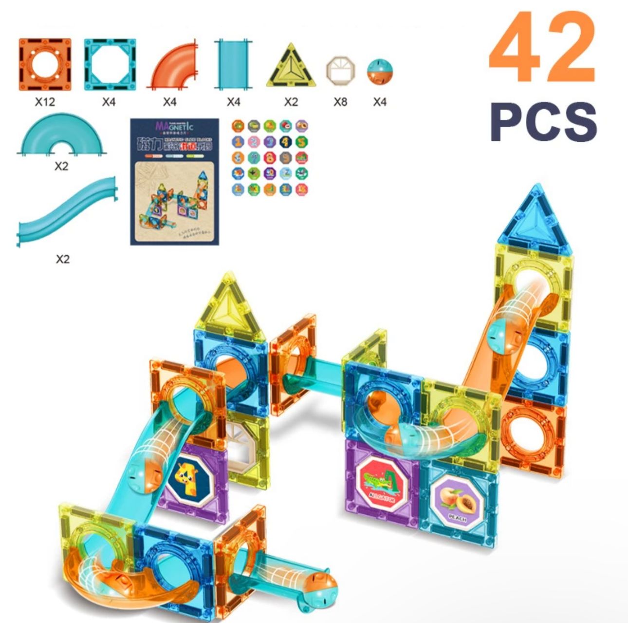 Bloques Construcción Didáctico Niños 3d magnetic